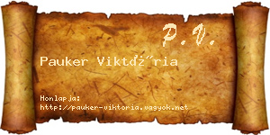 Pauker Viktória névjegykártya