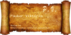 Pauker Viktória névjegykártya